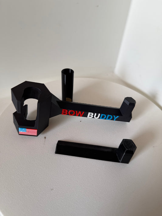 Twist-On Bow Buddy - Nearly Universal Archery Bow and Gear Hanger for Trucks & SUVs - Rubber Protector and Spacer Ring Included | Made in USA | Quick No-Tool Install