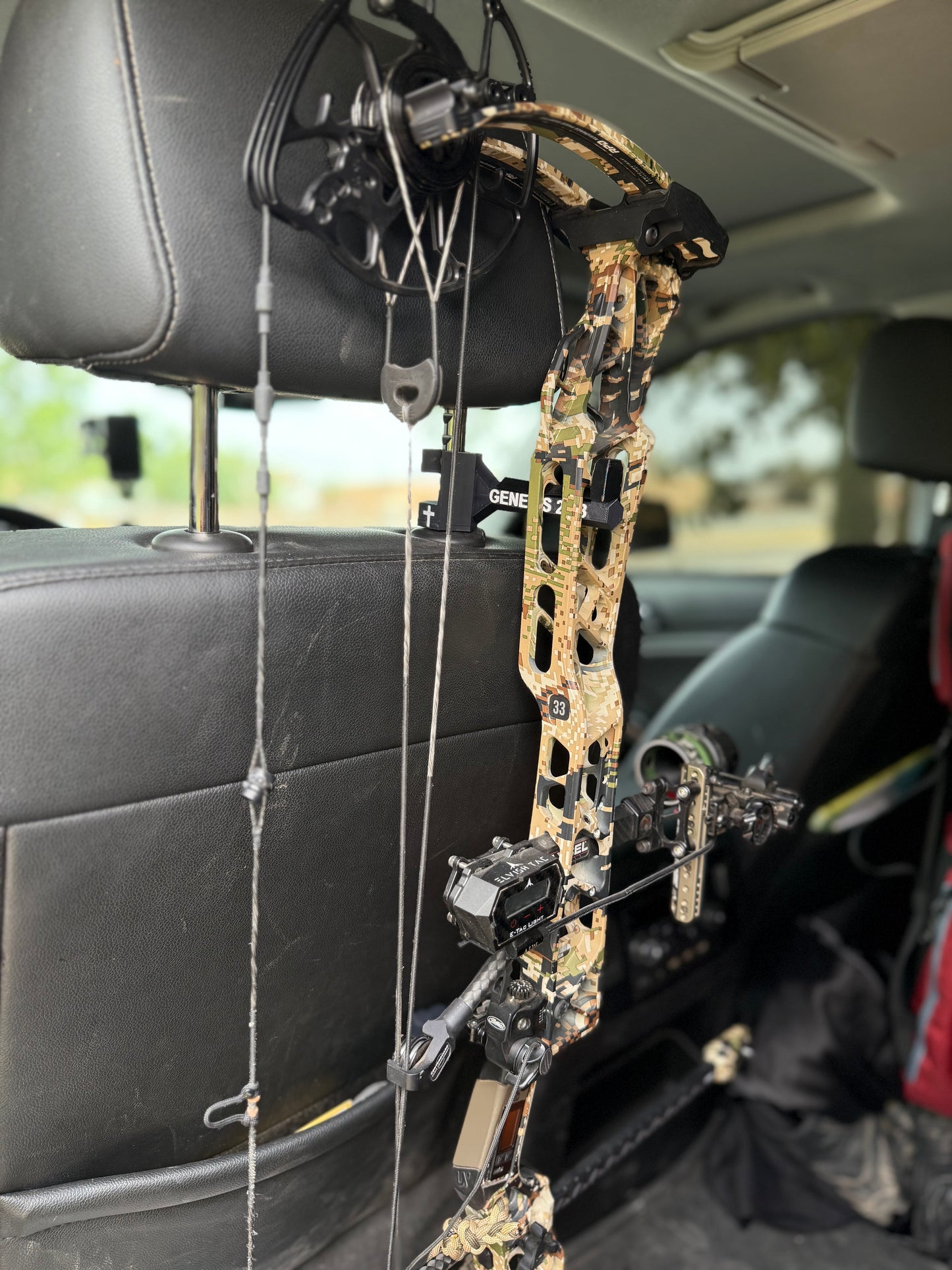 Twist-On Bow Buddy - Nearly Universal Archery Bow and Gear Hanger for Trucks & SUVs - Rubber Protector and Spacer Ring Included | Made in USA | Quick No-Tool Install