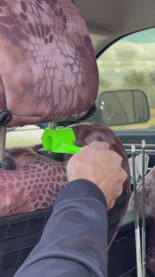 Twist-On 3.0 Bow Buddy™ Headrest Bow Hanger for Trucks & SUVs